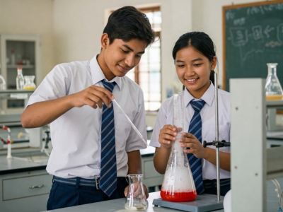 High School Students Focused on Studies